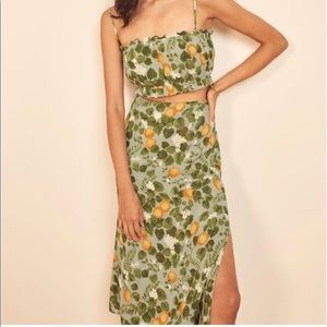 Reformation - Camila Two Piece - Orange Grove - NWT